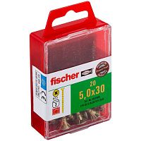 Саморез потай 5х30 мм Fischer FPF-SZ YZF 653965, полная резьба, желтый цинк (20 шт) Саморез потай 5х30 мм Fischer FPF-SZ YZF 653965, полная резьба, желтый цинк (20 шт)