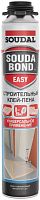 Клей-пена строительный полиуретановый 750 мл Soudal Soudabond EasyGun 121618 Клей-пена строительный полиуретановый 750 мл Soudal Soudabond EasyGun 121618