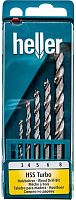 Набор свёрл по металлу 3-8 мм, 5 шт HSS-G Turbo DIN 338 RN, Heller 28817 Набор свёрл по металлу 3-8 мм, 5 шт HSS-G Turbo DIN 338 RN, Heller 28817