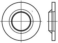 Шайба для винтов DIN 7964 с метрической резьбой 88152, пластик Шайба для винтов DIN 7964 с метрической резьбой 88152, пластик
