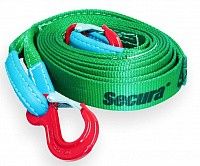 Ремень буксировочный эластичный серия PRO «Secura» 9 т 4 м, крюк-крюк Ремень буксировочный эластичный серия PRO «Secura» 9 т 4 м, крюк-крюк