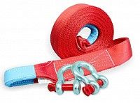 Динамический рывковый строп Tplus "Стандарт" 5 м (18 т) + шаклы 2х4,75 т Динамический рывковый строп Tplus "Стандарт" 5 м (18 т) + шаклы 2х4,75 т