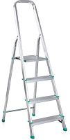 Стремянка на 4 ступени 100204, алюминий Стремянка на 4 ступени 100204, алюминий