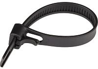 Кабельная многоразовая стяжка 7,5х200 мм PRM Европартнер черная 50 шт, нейлон Кабельная многоразовая стяжка 7,5х200 мм PRM Европартнер черная 50 шт, нейлон