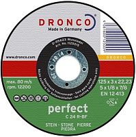Диск отрезной по камню 125х3х22,2 мм плоский Perfect C24R-BF Dronco 1125015М Диск отрезной по камню 125х3х22,2 мм плоский Perfect C24R-BF Dronco 1125015М