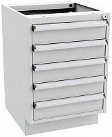 Тумба с выдвижными ящиками высота 660 мм 45/56, Treston 60649201, с защитой ESD Тумба с выдвижными ящиками высота 660 мм 45/56, Treston 60649201, с защитой ESD