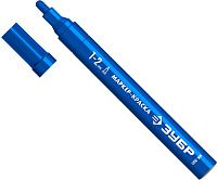 Маркер-краска круглый наконечник 1-2 мм синий ЗУБР МК-200, 06326-7 Маркер-краска круглый наконечник 1-2 мм синий ЗУБР МК-200, 06326-7