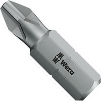 Бита крестовая PH1 длина 25 мм, С1/4" Wera Standard 05072070001, сталь Бита крестовая PH1 длина 25 мм, С1/4" Wera Standard 05072070001, сталь