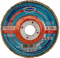 Круг лепестковый торцевой КЛТ1 125х22,2 мм, А100 (14А 16/Р100), Луга-Абразив Tsunami Prof L D96100000P12581 Круг лепестковый торцевой КЛТ1 125х22,2 мм, А100 (14А 16/Р100), Луга-Абразив Tsunami Prof L D96100000P12581