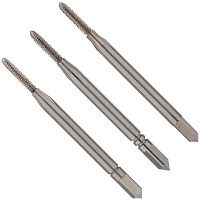 Метчик ручной М1,1х0,25 мм HSS-G Volkel 27304, метрическая резьба, комплект - 3 шт Метчик ручной М1,1х0,25 мм HSS-G Volkel 27304, метрическая резьба, комплект - 3 шт