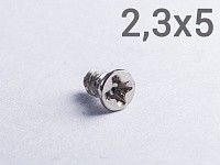 Шуруп 2,3х5 с потайной головкой и острым концом (цинк) Шуруп 2,3х5 с потайной головкой и острым концом (цинк)