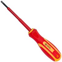 Отвертка шлицевая диэлектрическая SL5,5х1х125 мм Волжский Инструмент 5705017 Отвертка шлицевая диэлектрическая SL5,5х1х125 мм Волжский Инструмент 5705017