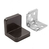 ANGLE Уголок мебельный с пластиковой накладкой 26х26х28 мм темно-коричневый, PLS26X26X28DB ANGLE Уголок мебельный с пластиковой накладкой 26х26х28 мм темно-коричневый, PLS26X26X28DB