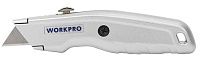 Нож выдвижной строительный алюминиевый Workpro WP213006 Нож выдвижной строительный алюминиевый Workpro WP213006