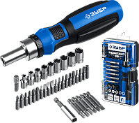 Реверсивная отвертка с насадками ЗУБР Компакт 25165-Н38, 38 шт Реверсивная отвертка с насадками ЗУБР Компакт 25165-Н38, 38 шт