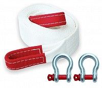 Динамический рывковый строп Tplus "Туризм" 5 м (30т) + шаклы 2х4,75 т Динамический рывковый строп Tplus "Туризм" 5 м (30т) + шаклы 2х4,75 т