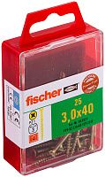 Саморез потай 3х40 мм Fischer FPF-SZ YZP 653927, неполная резьба, желтый цинк (25 шт) Саморез потай 3х40 мм Fischer FPF-SZ YZP 653927, неполная резьба, желтый цинк (25 шт)