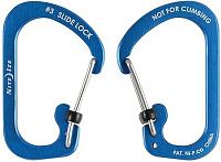 Карабин алюминиевый с фиксатором Nite Ize SlideLock CSLA3-03-R6, размер 3, синий Карабин алюминиевый с фиксатором Nite Ize SlideLock CSLA3-03-R6, размер 3, синий