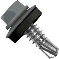 Винт самосверлящий по металлу 4,8х16 мм, с шайбой EPDM, SD 3 Fasty P25948160AMS, RAL 7016 антрацитово-серый Винт самосверлящий по металлу 4,8х16 мм, с шайбой EPDM, SD 3 Fasty P25948160AMS, RAL 7016 антрацитово-серый