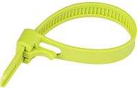 Кабельная многоразовая стяжка 7,5х300 мм PRM Европартнер зеленая 50 шт, нейлон Кабельная многоразовая стяжка 7,5х300 мм PRM Европартнер зеленая 50 шт, нейлон