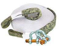 Динамический рывковый строп Tplus "Туризм" 5 м (14т) + шаклы 2х4,75 т Динамический рывковый строп Tplus "Туризм" 5 м (14т) + шаклы 2х4,75 т