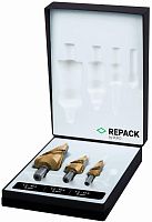 Набор ступенчатых сверл по металлу 4-12/4-20/4-30 мм, 3 шт HSS-G TiN, NextGeneration Ruko 101026TRK Набор ступенчатых сверл по металлу 4-12/4-20/4-30 мм, 3 шт HSS-G TiN, NextGeneration Ruko 101026TRK