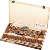 Резьбонарезной набор UNF1/2"-1" HSS Bucovice 346200, мелкая дюймовая резьба, 19 предметов Резьбонарезной набор UNF1/2"-1" HSS Bucovice 346200, мелкая дюймовая резьба, 19 предметов