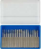 Набор мини-насадок алмазных с хвостовиком 3 мм для гравера ЗУБР 33383-H20, 20 предметов в боксе Набор мини-насадок алмазных с хвостовиком 3 мм для гравера ЗУБР 33383-H20, 20 предметов в боксе