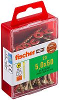 Саморез потай 5х50 мм Fischer FPF-SZ YZP 653969, полная резьба, желтый цинк (20 шт) Саморез потай 5х50 мм Fischer FPF-SZ YZP 653969, полная резьба, желтый цинк (20 шт)