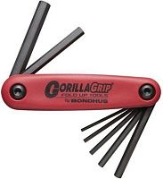 Складной набор шестигранных ключей (2-8 мм) GorillaGrip Bondhus 12587, 7 шт Складной набор шестигранных ключей (2-8 мм) GorillaGrip Bondhus 12587, 7 шт