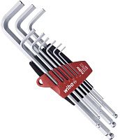 Набор имбусовых ключей сферических HEX 1,5-10 мм в блистере ProStar Wiha 07185, 9 предметов Набор имбусовых ключей сферических HEX 1,5-10 мм в блистере ProStar Wiha 07185, 9 предметов