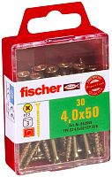 Саморез потай 4х50 мм Fischer FPF-SZ YZP 653949, неполная резьба, желтый цинк (30 шт) Саморез потай 4х50 мм Fischer FPF-SZ YZP 653949, неполная резьба, желтый цинк (30 шт)