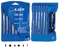 Набор из 6-ти надфилей с ручкой в виниловом футляре 160 мм AJAX 286213931606 Набор из 6-ти надфилей с ручкой в виниловом футляре 160 мм AJAX 286213931606