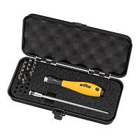 Отвертка с насадками System 4 Wiha SoftFinish-Telescopic 269ESD 33503, 16 предметов Отвертка с насадками System 4 Wiha SoftFinish-Telescopic 269ESD 33503, 16 предметов