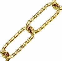 Цепь декоративная стальная "Квадратная витая" 3,5 мм 111460, золото Цепь декоративная стальная "Квадратная витая" 3,5 мм 111460, золото