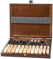 Набор резцов с деревянной рукояткой Standart Narex 894850, 13 штук в деревянной коробке Набор резцов с деревянной рукояткой Standart Narex 894850, 13 штук в деревянной коробке
