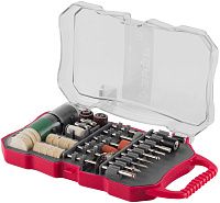 Набор мини-насадок для гравировальных машин ЗУБР 35906-H70, 70 предметов в кейсе Набор мини-насадок для гравировальных машин ЗУБР 35906-H70, 70 предметов в кейсе