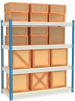 Стеллаж металлический до 300 кг, 4 полки Металл-завод МКФ 18764-2,5 2500х1830х760 мм Стеллаж металлический до 300 кг, 4 полки Металл-завод МКФ 18764-2,5 2500х1830х760 мм