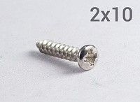 Шуруп полусфера 2х10 мм с острым концом, оцинкованная сталь Шуруп полусфера 2х10 мм с острым концом, оцинкованная сталь