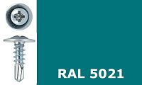 Саморез-клоп с буром 4,2х19 окрашенный, RAL 5021 (водная синь) Саморез-клоп с буром 4,2х19 окрашенный, RAL 5021 (водная синь)