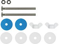 Комплект крепления бачка к унитазу Европартнер нержавеющая сталь, блистер Комплект крепления бачка к унитазу Европартнер нержавеющая сталь, блистер