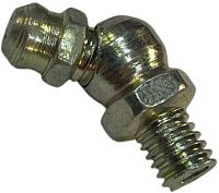 Пресс-масленка М6 (КГ1/6") угловая 45°, желтый цинк Пресс-масленка М6 (КГ1/6") угловая 45°, желтый цинк