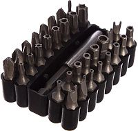 Набор бит антивандальных 25 мм, C1/4" с магнитным адаптером Stayer Master 26084-H33, сталь Cr-V, 33 предмета Набор бит антивандальных 25 мм, C1/4" с магнитным адаптером Stayer Master 26084-H33, сталь Cr-V, 33 предмета