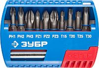 Набор бит с магнитным адаптером ЗУБР 26051-H11, CR-Mo, 11 предметов Набор бит с магнитным адаптером ЗУБР 26051-H11, CR-Mo, 11 предметов