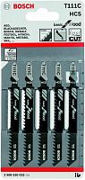 Пилка для лобзика 100 мм HCS, T111C Bosch 2608630033, 5 шт Пилка для лобзика 100 мм HCS, T111C Bosch 2608630033, 5 шт