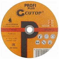 Круг отрезной по металлу и нержавеющей стали 230х2х22,2 Profi Plus CUTOP 40001т Круг отрезной по металлу и нержавеющей стали 230х2х22,2 Profi Plus CUTOP 40001т
