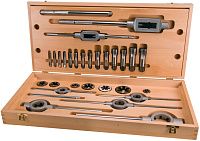 Набор метчиков и плашек G 1/8"-1" HSS Ruko 245074, дюймовая резьба, 28 предметов Набор метчиков и плашек G 1/8"-1" HSS Ruko 245074, дюймовая резьба, 28 предметов