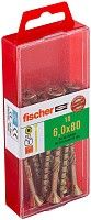 Саморез потай 6х80 мм Fischer FPF-SZ YZP 653980, неполная резьба, желтый цинк (10 шт) Саморез потай 6х80 мм Fischer FPF-SZ YZP 653980, неполная резьба, желтый цинк (10 шт)
