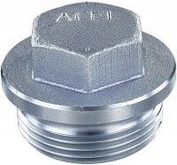 Пробка-заглушка М27х2 с шестигранной головкой и фланцем DIN 910, оцинкованная сталь Пробка-заглушка М27х2 с шестигранной головкой и фланцем DIN 910, оцинкованная сталь