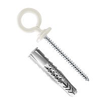 Универсальный дюбель UX 8x50 OH N Fischer с кромкой и рым-болтом (с белым покрытием) 94414 Универсальный дюбель UX 8x50 OH N Fischer с кромкой и рым-болтом (с белым покрытием) 94414